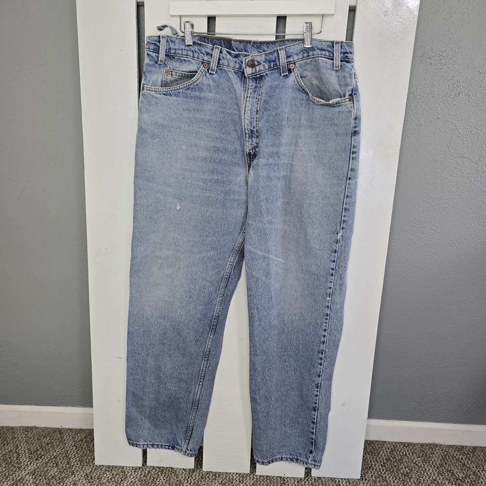 Levi's Mens 38x32 (36x30) VTG 90s 550 Denim Relaxed Fit Jeans Orange Tab 1997